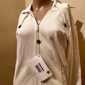 Kappa Full-Zip Antique White Hoodie - NEW
